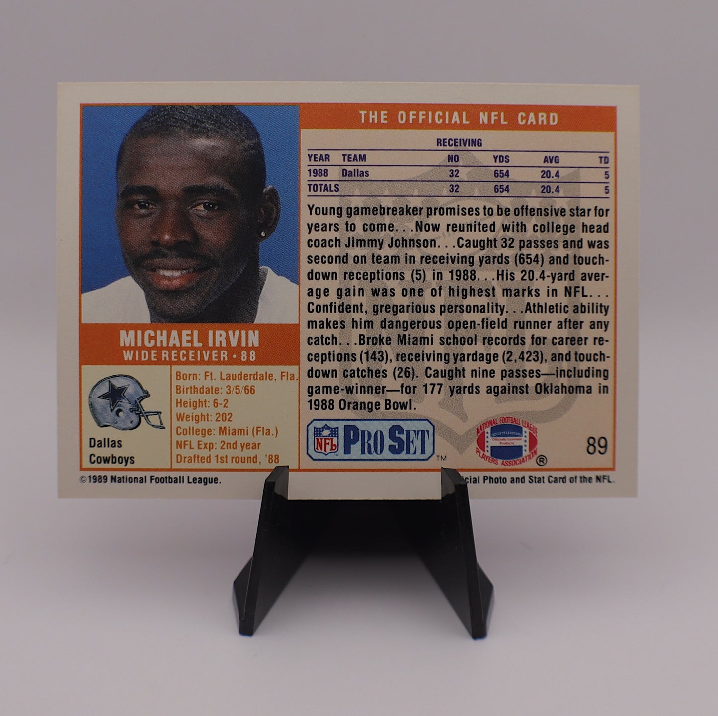 Michael Irvin - 1989 Pro Set RC #89