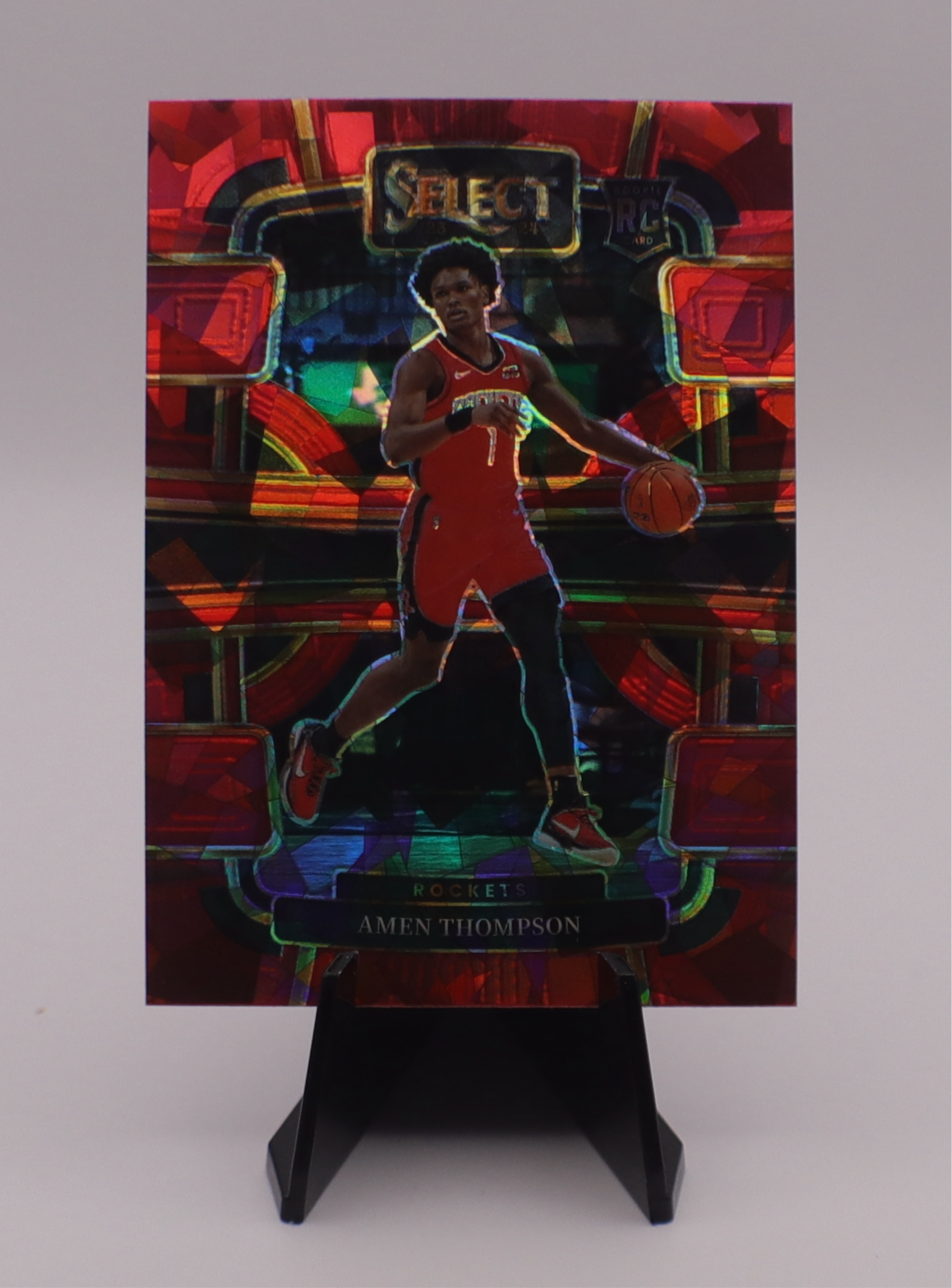 Amen Thompson (RC) 2023 Concourse Red Cracked Ice Prizm