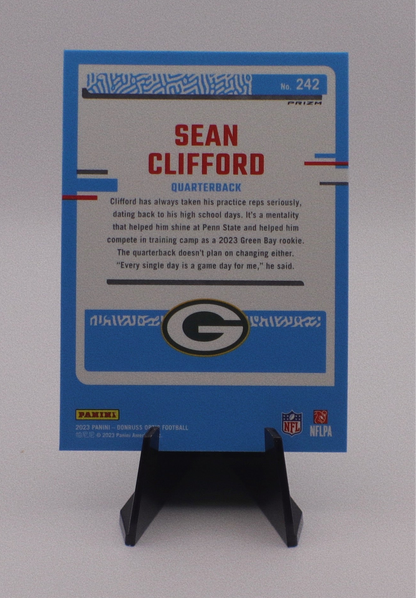 Sean Clifford Green Velocity Rated Rookie 2023 Donruss