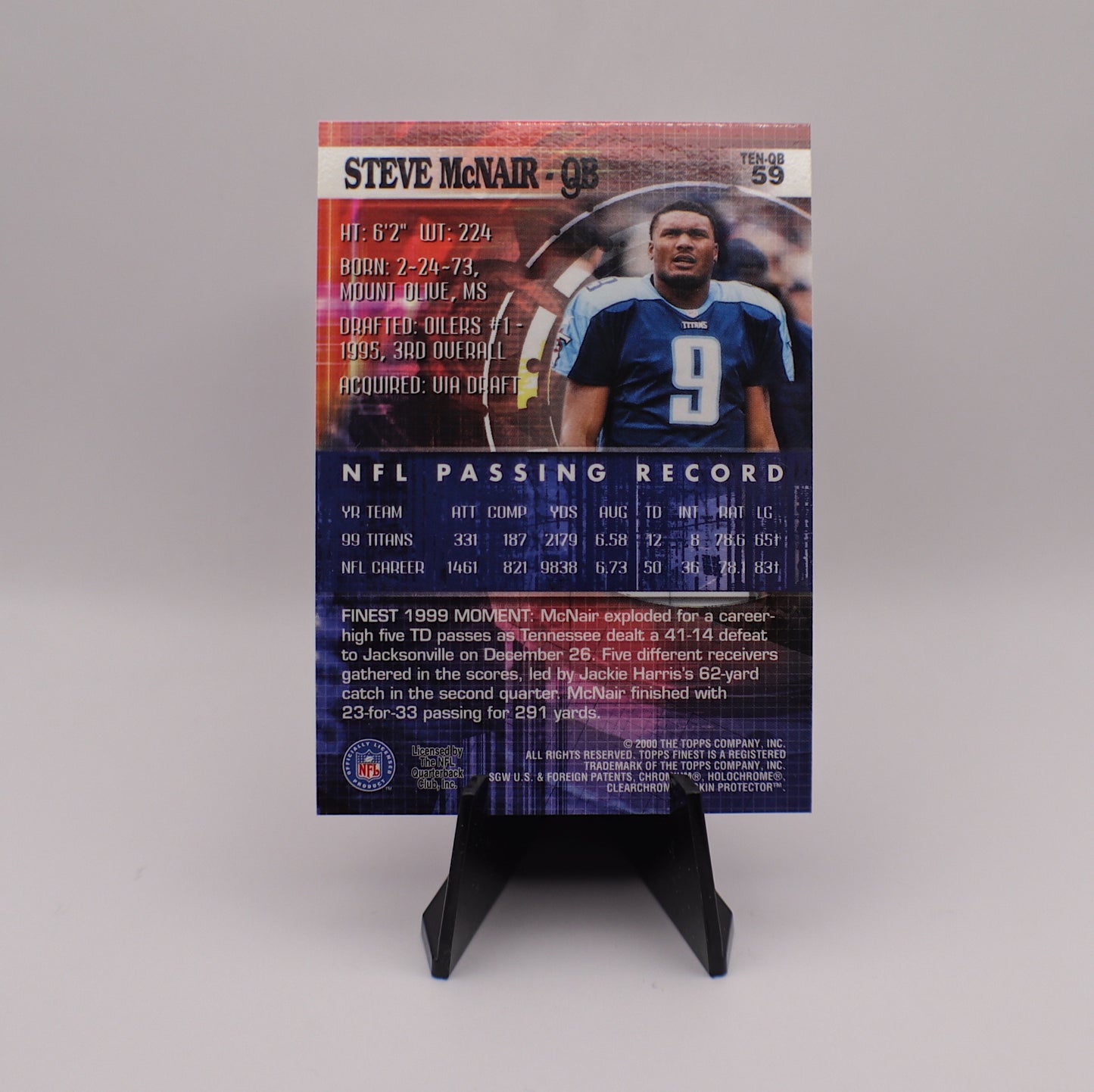 Steve McNair -2000 Topps Finest